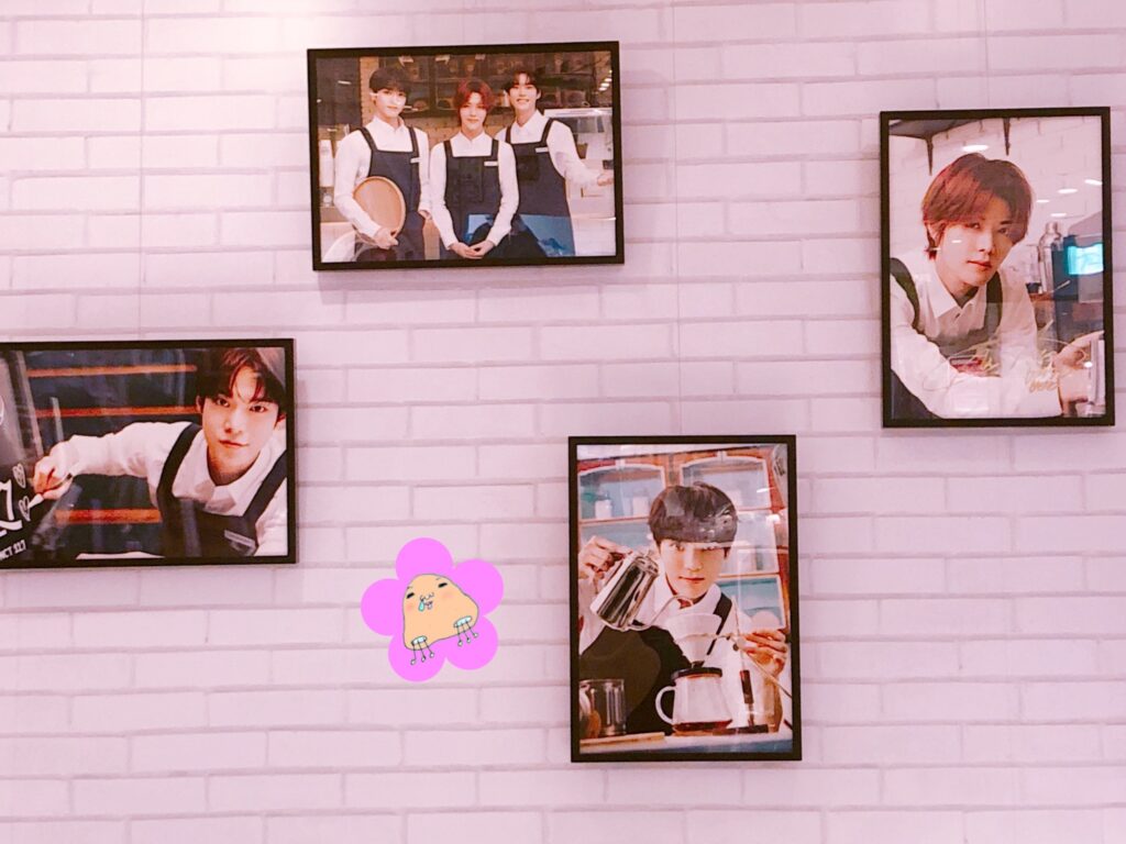 NCT127カフェcafe127新宿ミロード店の店内